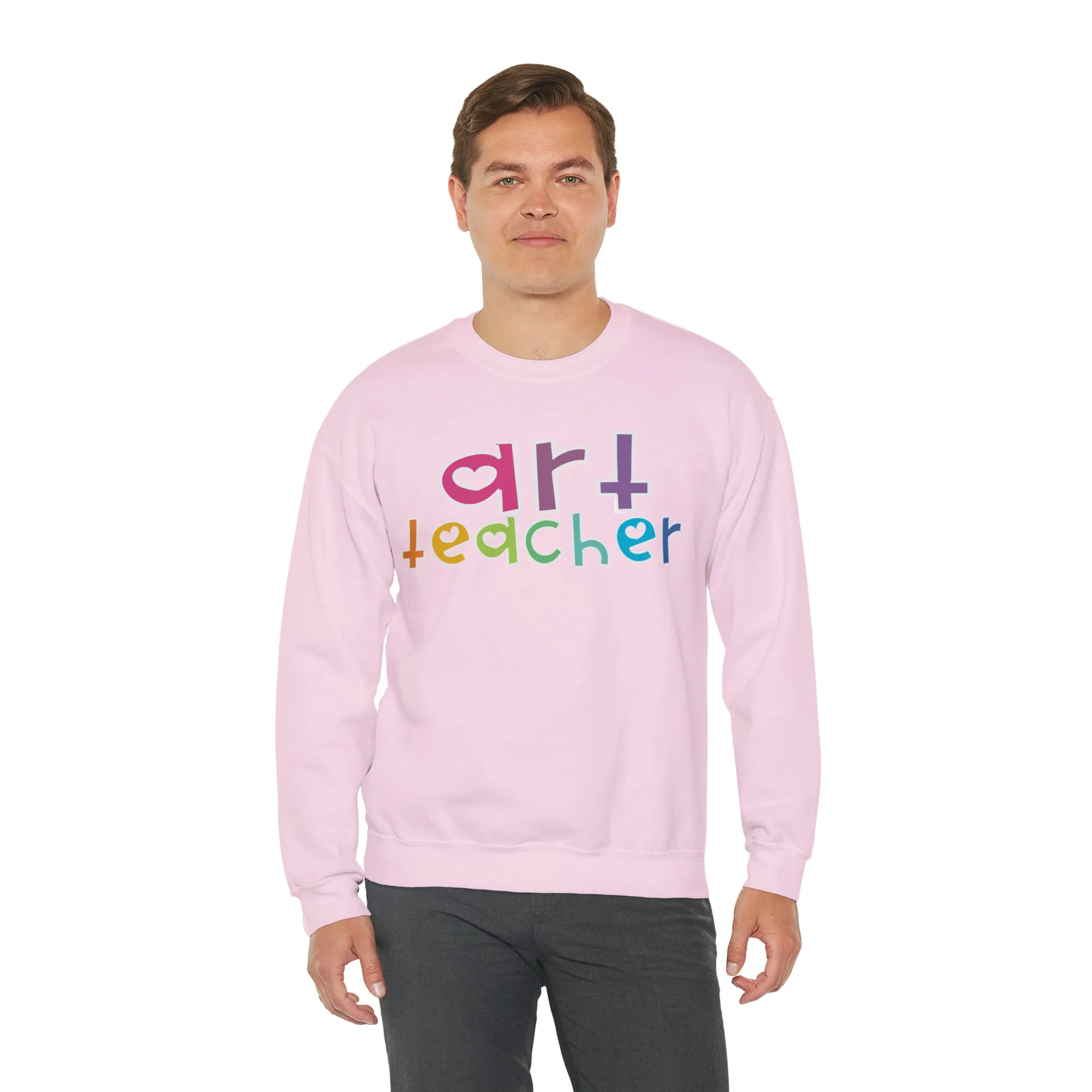 Heart Art Teacher Unisex Heavy Blend™ Crewneck Sweatshirt