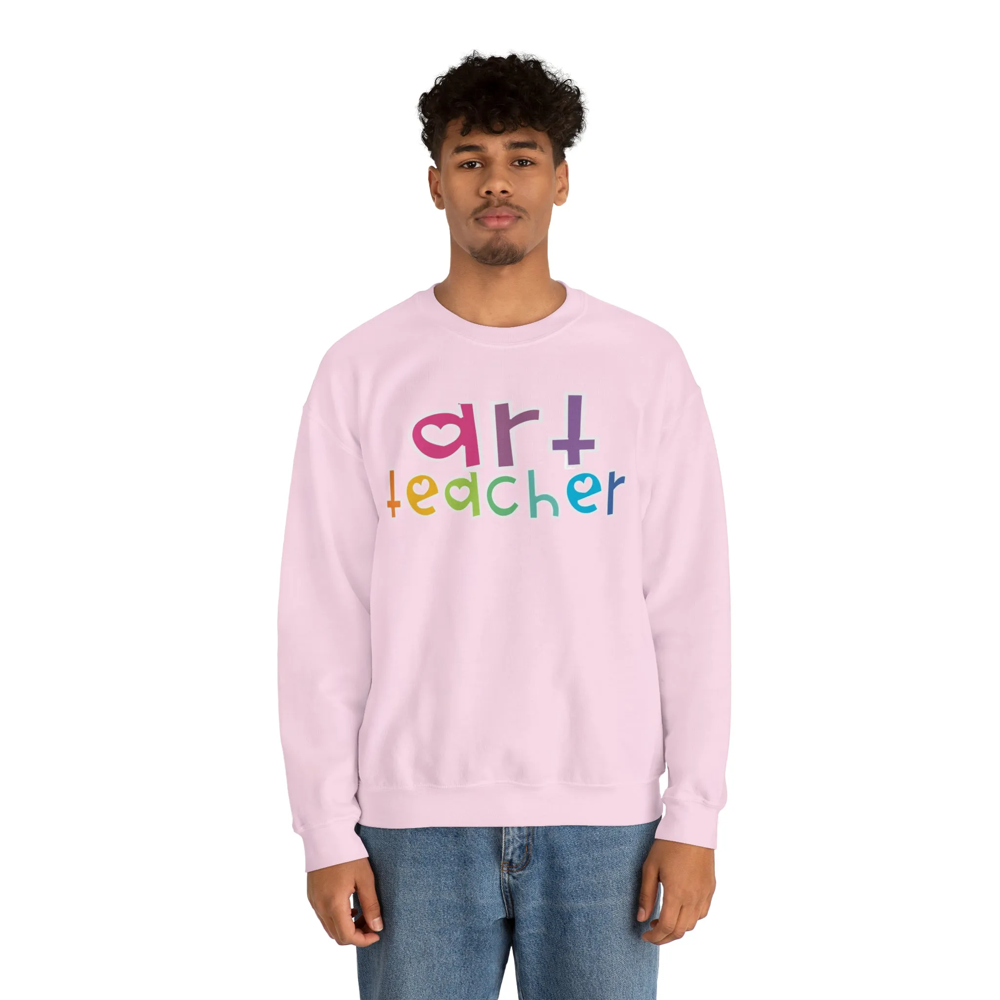 Heart Art Teacher Unisex Heavy Blend™ Crewneck Sweatshirt