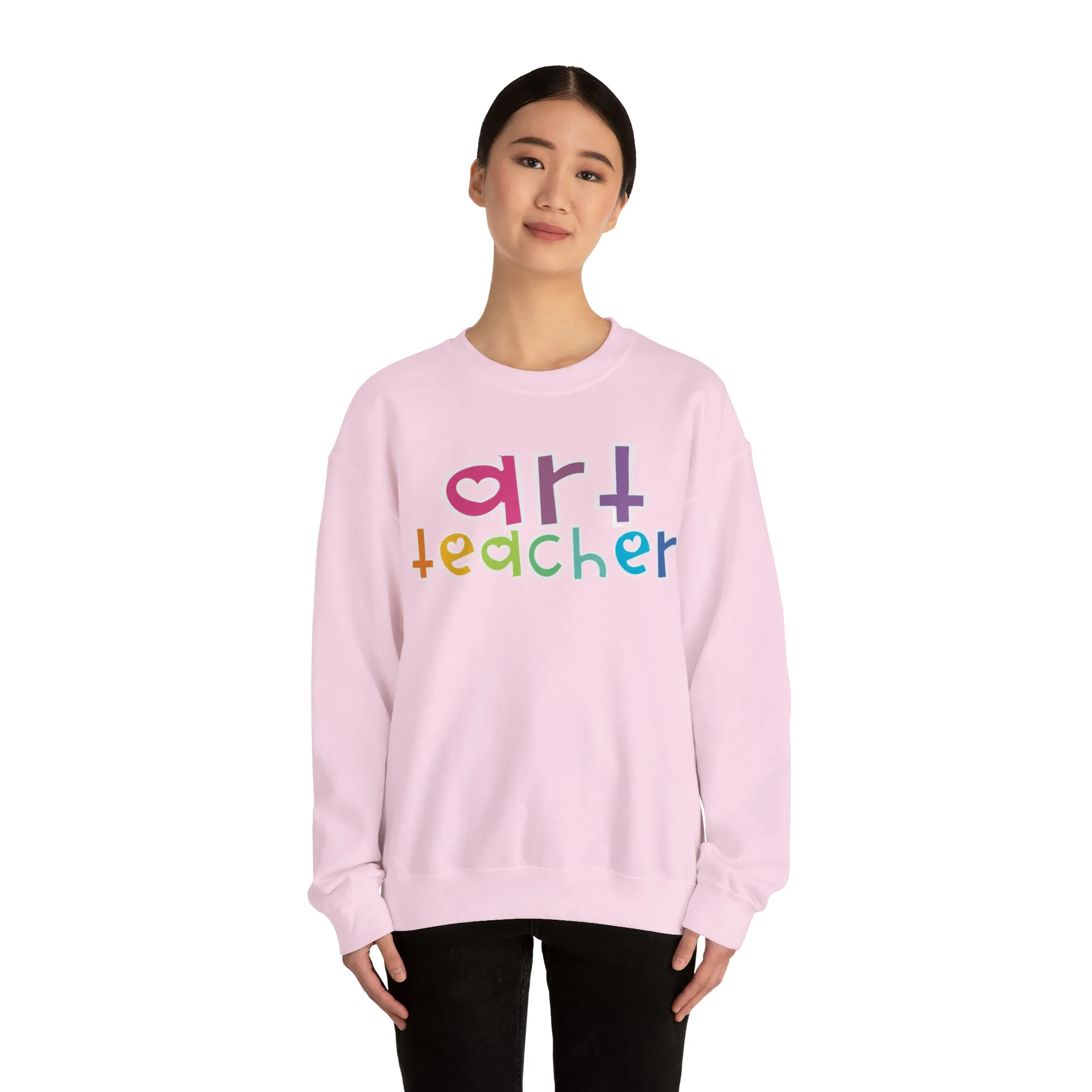 Heart Art Teacher Unisex Heavy Blend™ Crewneck Sweatshirt