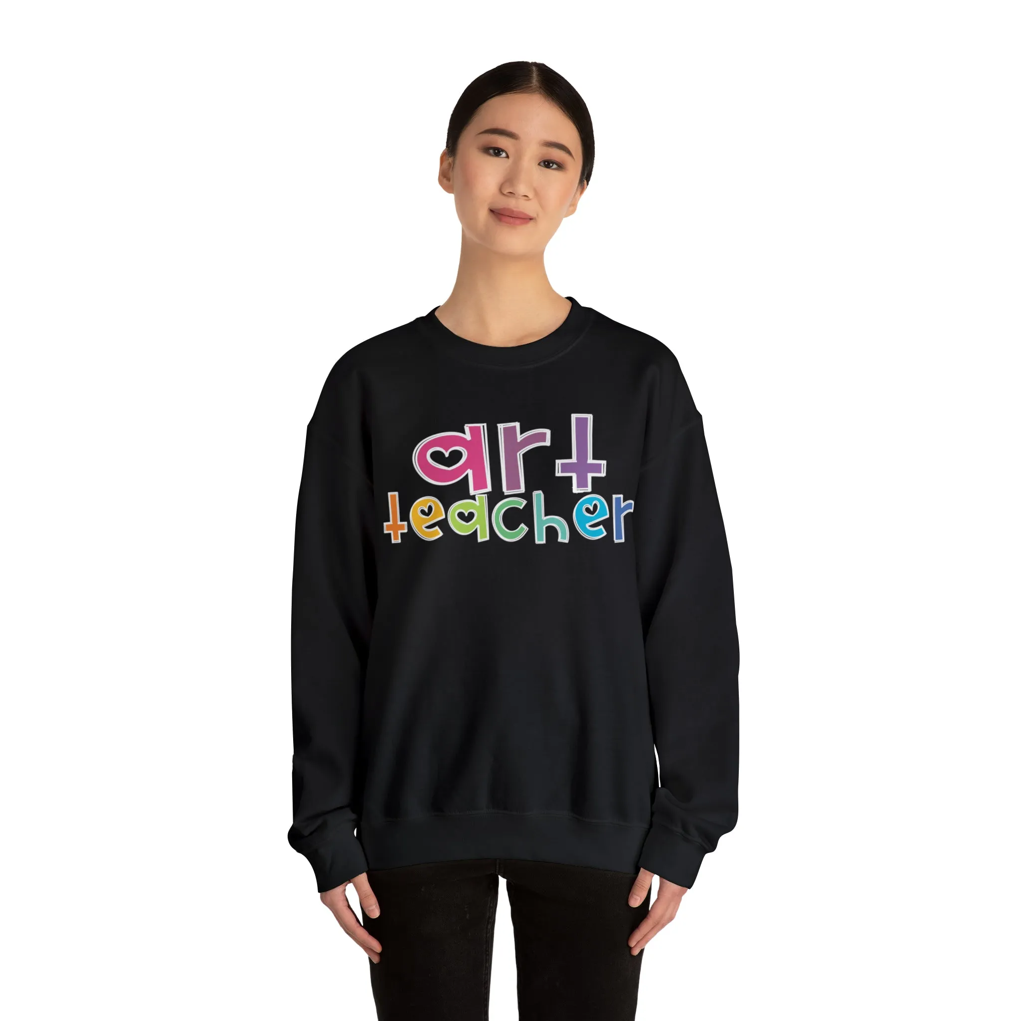 Heart Art Teacher Unisex Heavy Blend™ Crewneck Sweatshirt