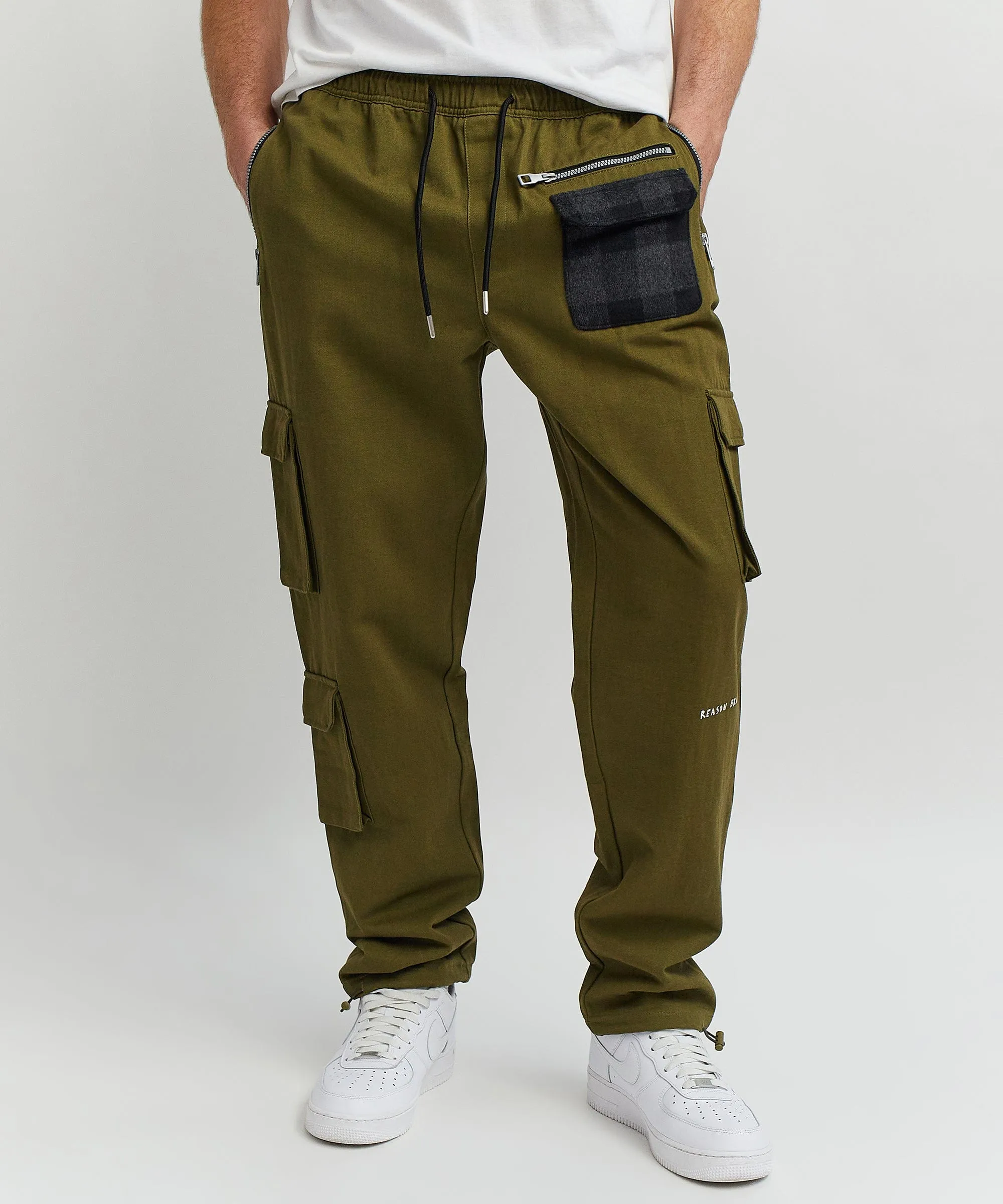 Heaven Woven Cargo Pants - Olive Green