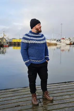 Hrólfur - Icelandic Sweater - Blue