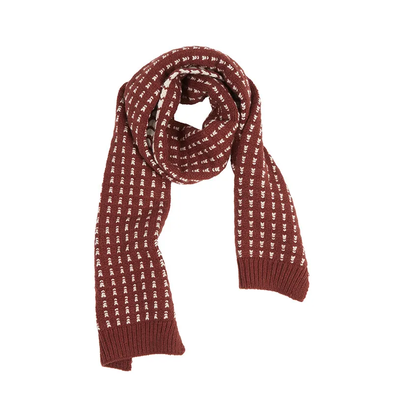 JACQUARD ROVING KNITTED SCARVES