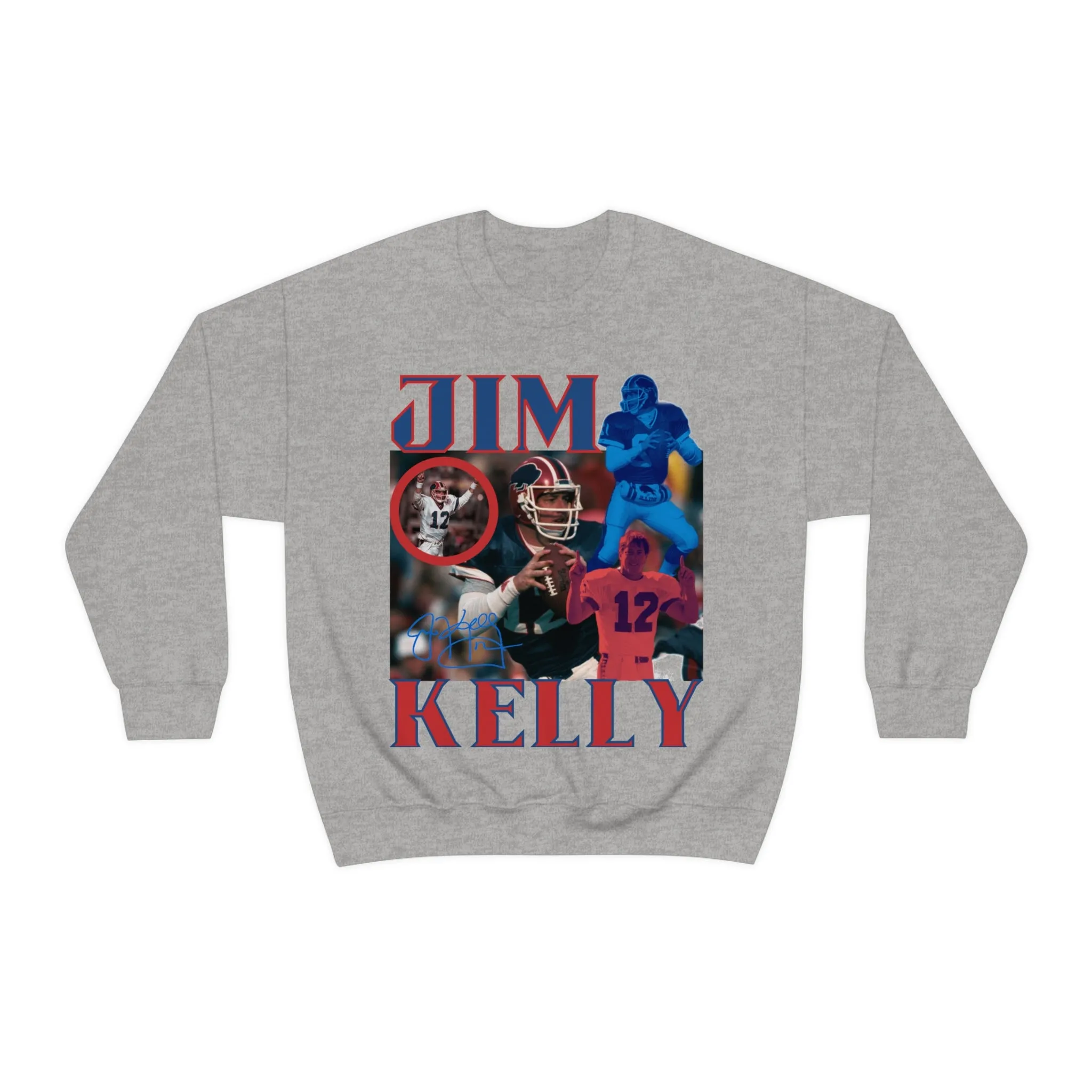 Kelly Retro Buffalo Football Crewneck, Bills Vintage Style Sweatshirt