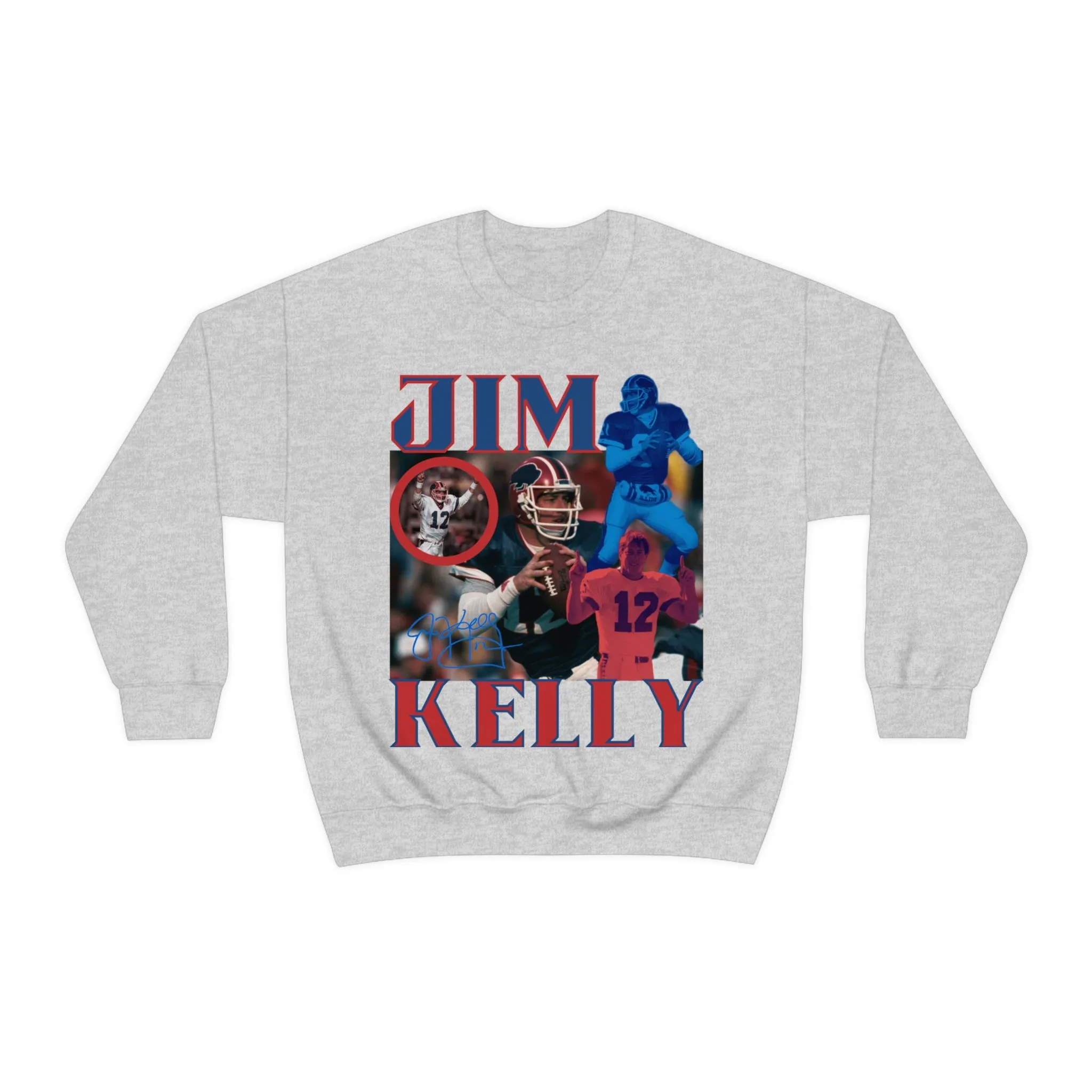 Kelly Retro Buffalo Football Crewneck, Bills Vintage Style Sweatshirt