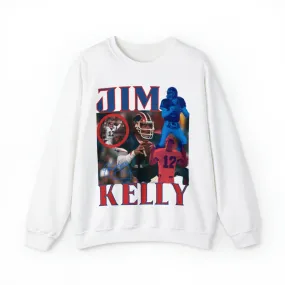 Kelly Retro Buffalo Football Crewneck, Bills Vintage Style Sweatshirt