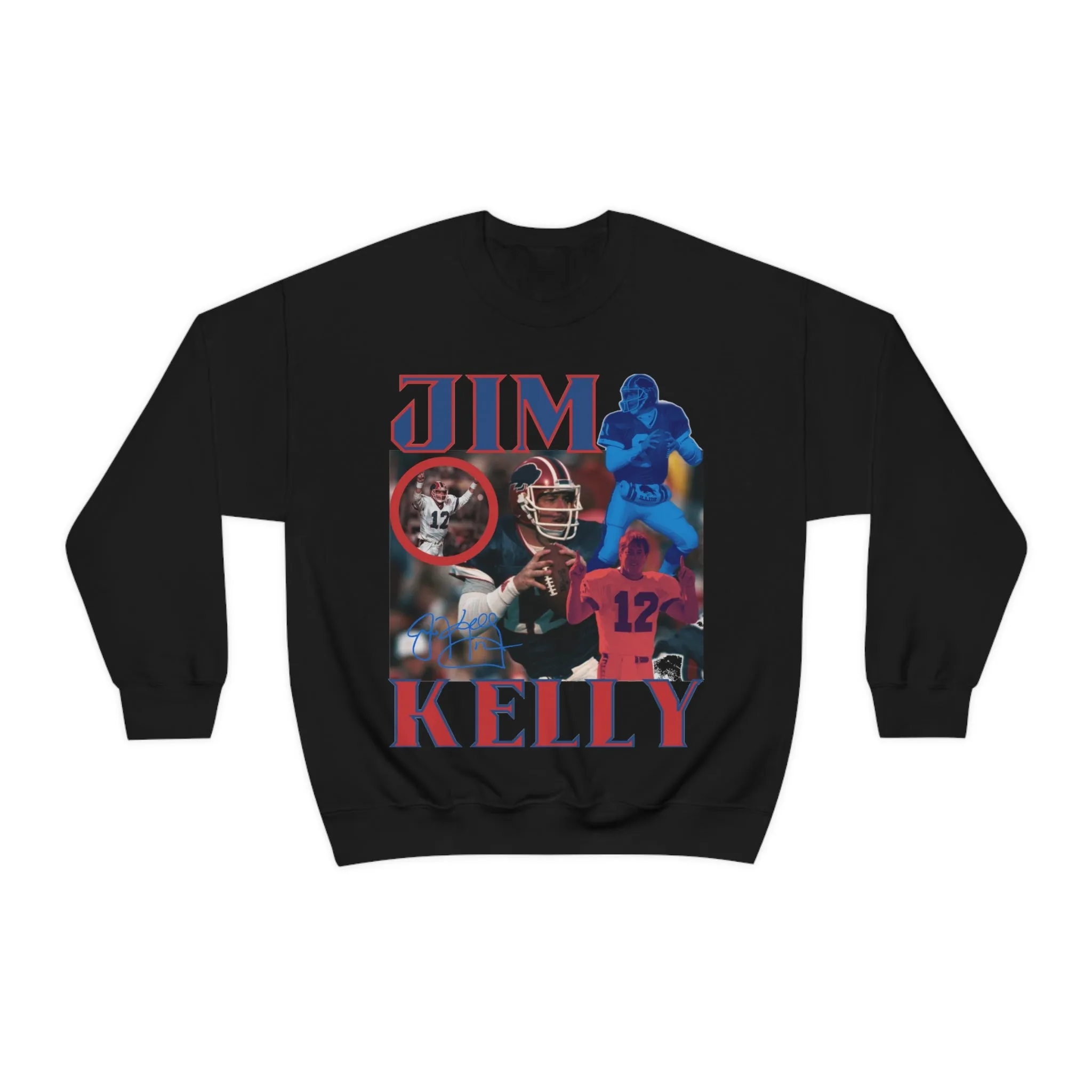 Kelly Retro Buffalo Football Crewneck, Bills Vintage Style Sweatshirt