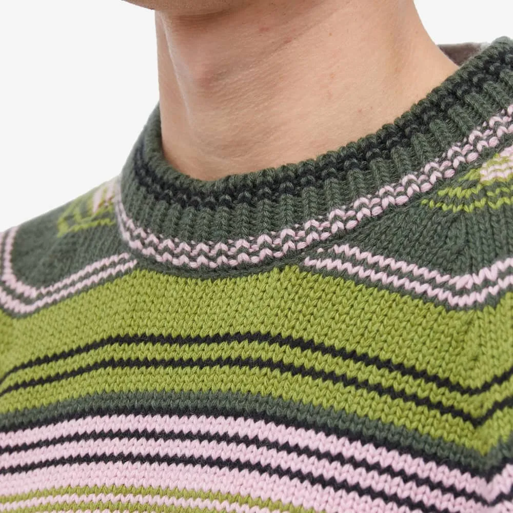 Kenzo Rue Vivienne Crew Knit Sweater, green