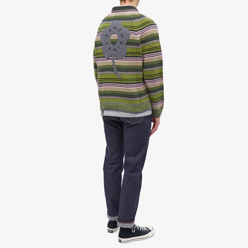 Kenzo Rue Vivienne Crew Knit Sweater, green