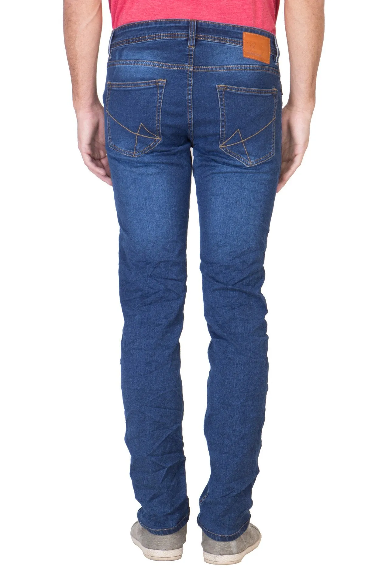 KROSSSTITCH Men's Narrow Fit Denim Blue Jeans