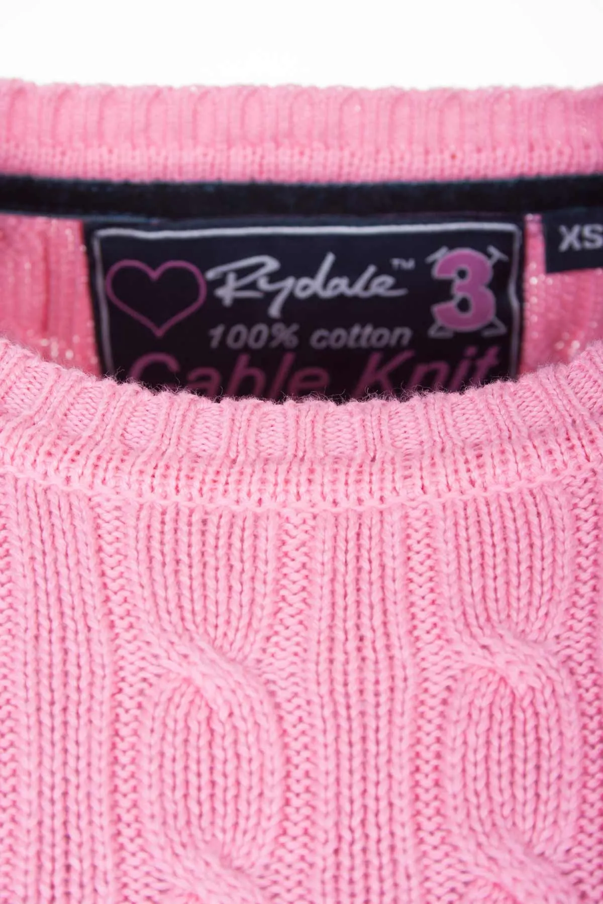 Ladies Crew Neck Cable Knit Jumper