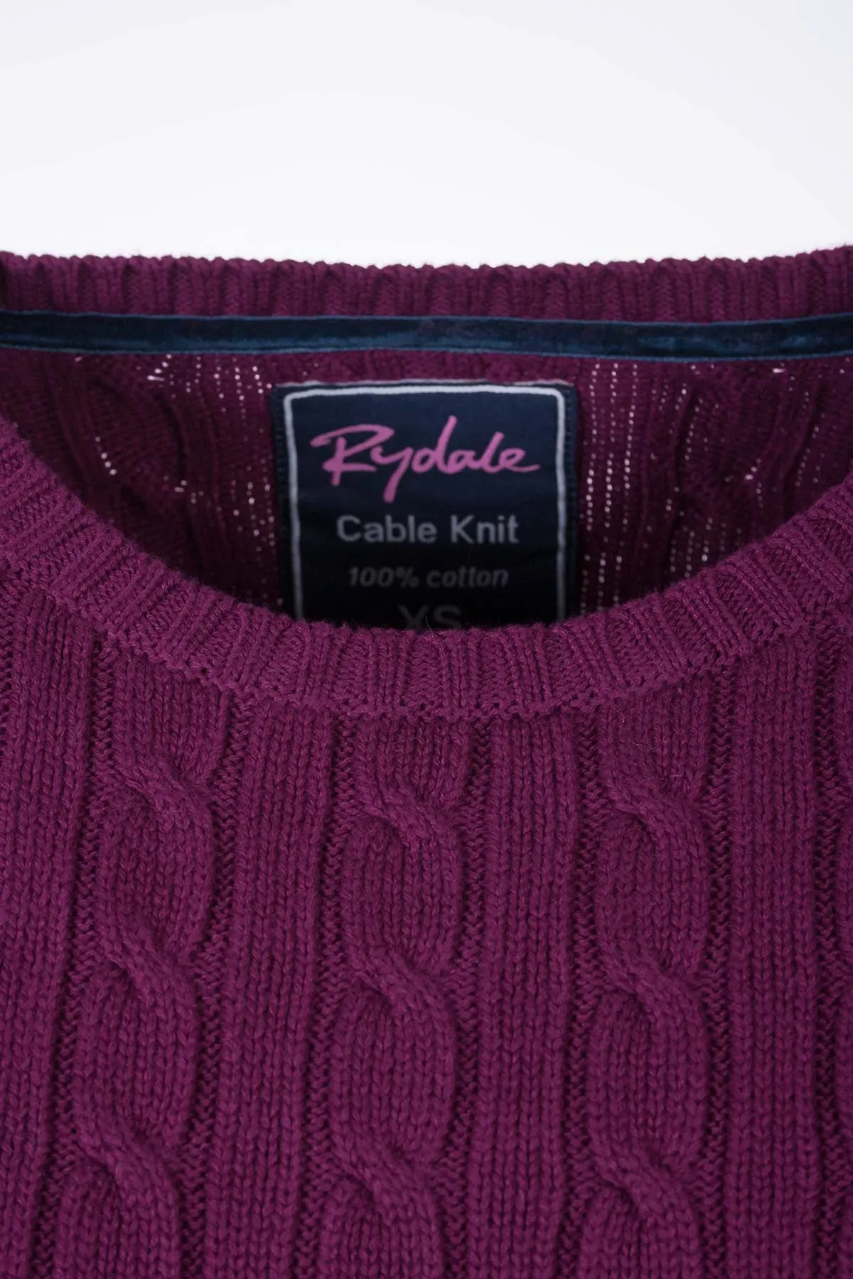 Ladies Crew Neck Cable Knit Jumper