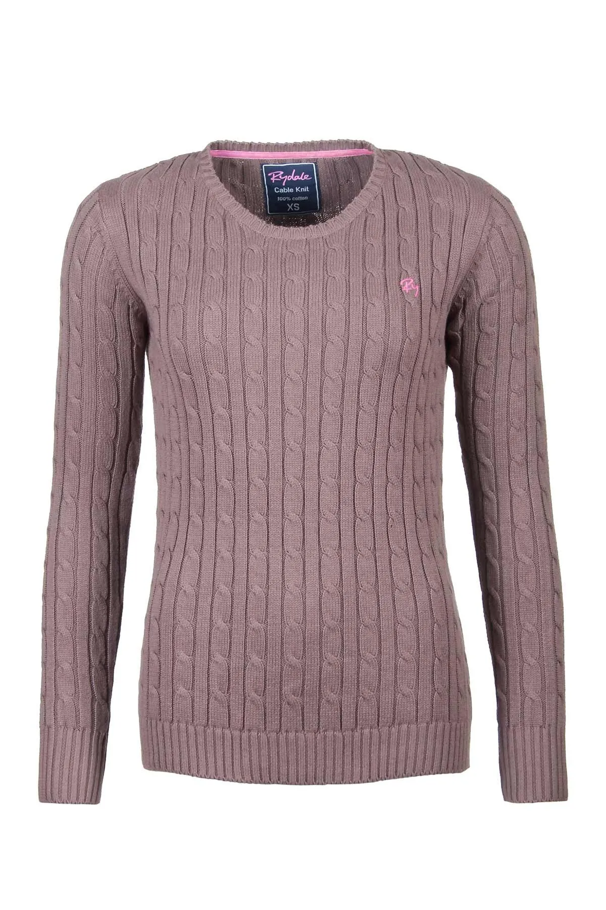 Ladies Crew Neck Cable Knit Jumper