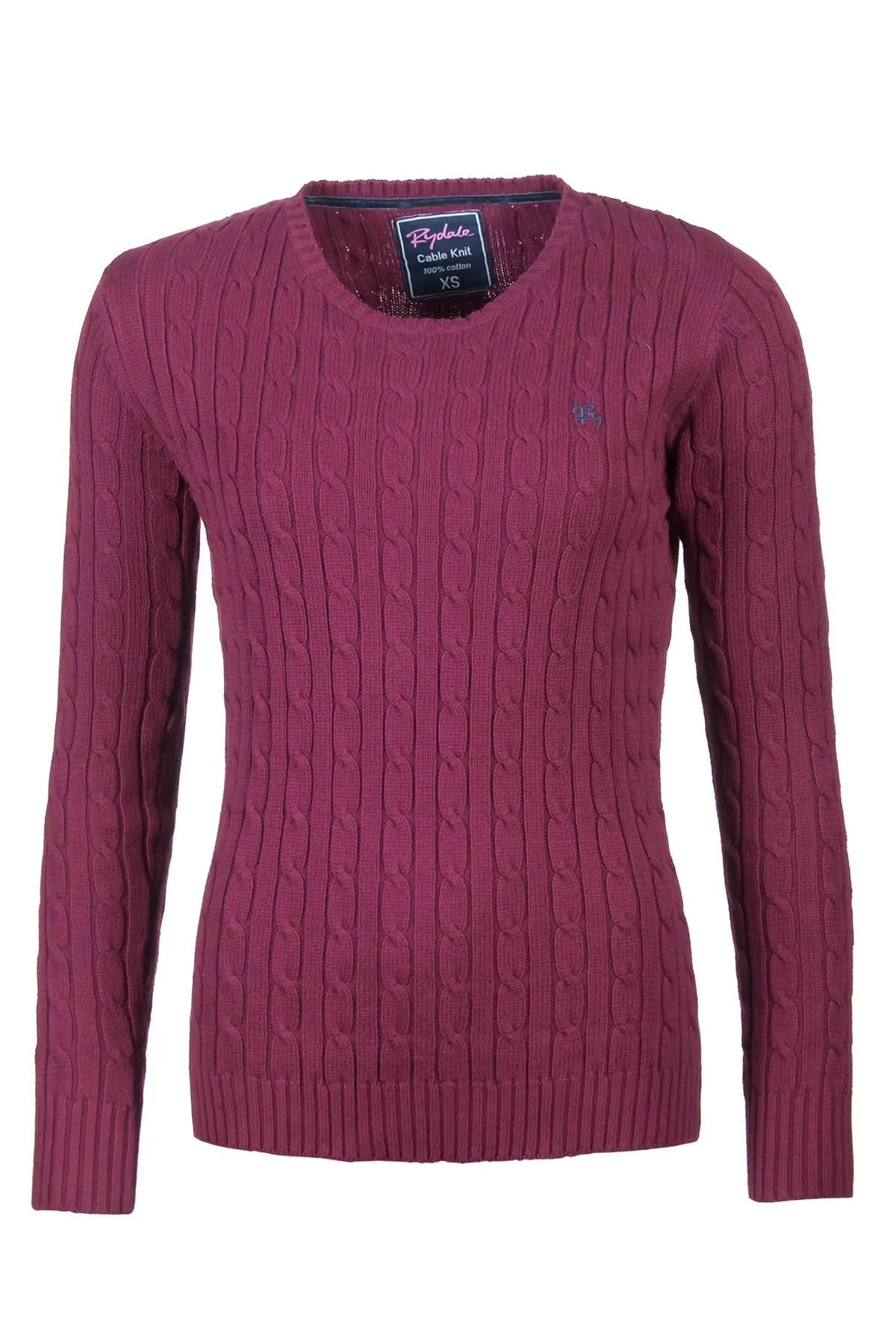 Ladies Crew Neck Cable Knit Jumper