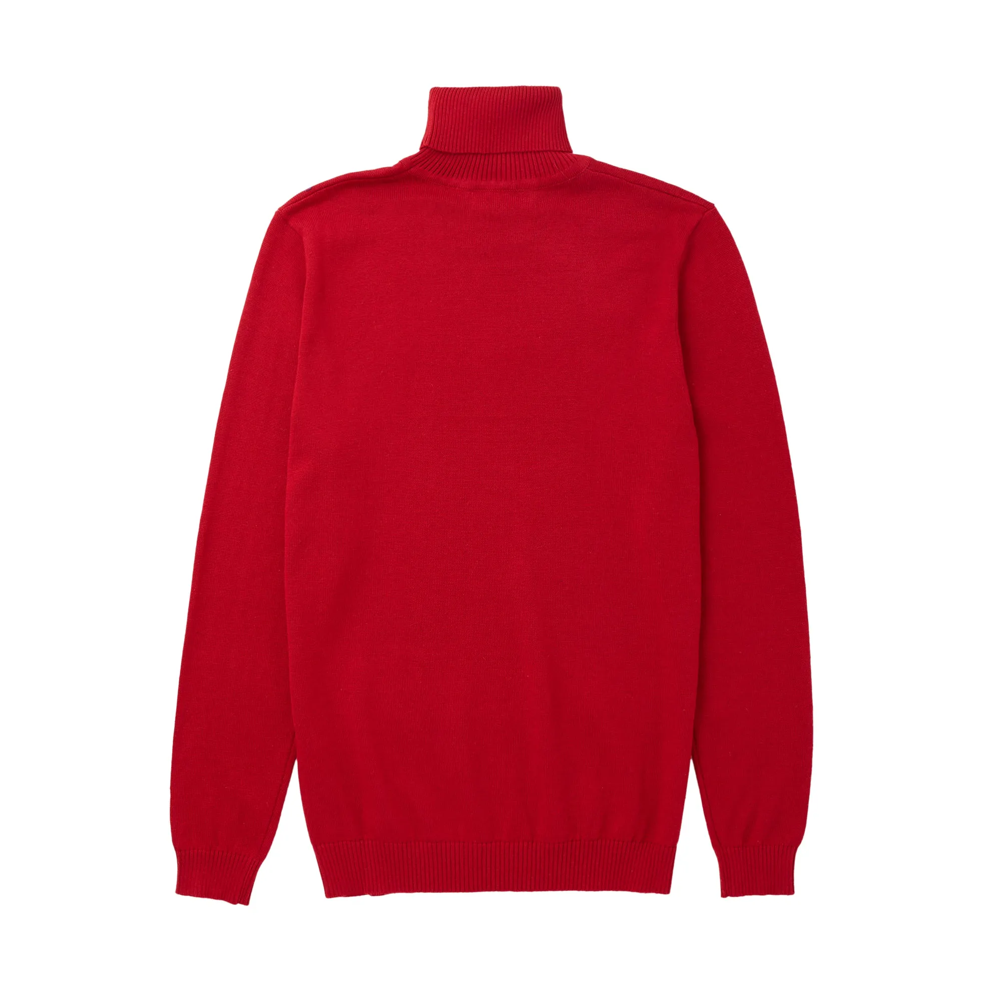 Long Sleeve Turtle Neck Sweater by Lorenzo Franco - Red