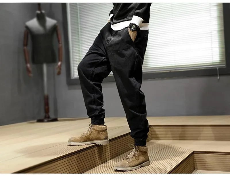 Loose Denim Cargo Pants For Men