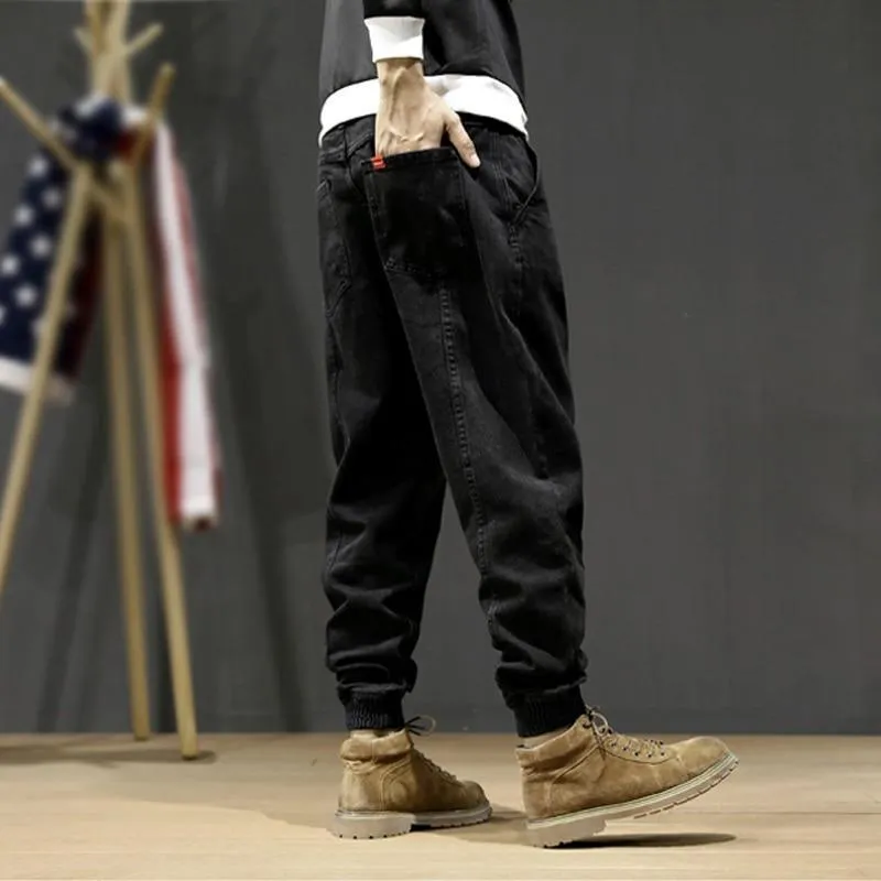 Loose Denim Cargo Pants For Men