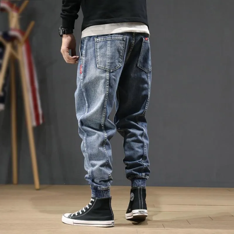 Loose Denim Cargo Pants For Men