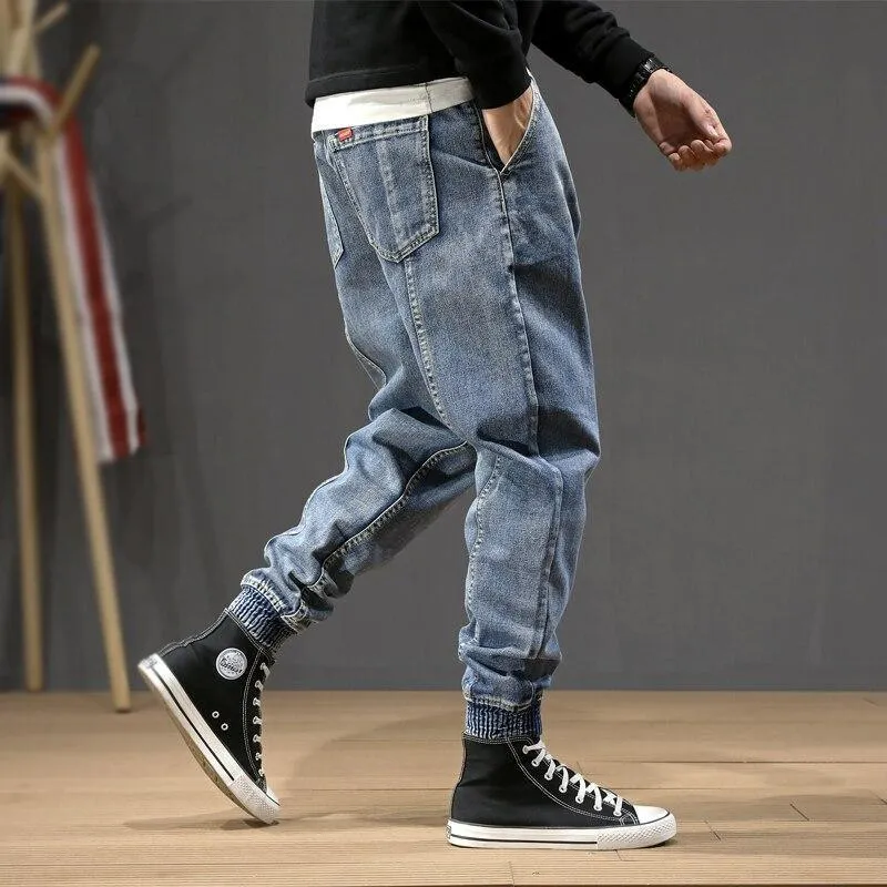 Loose Denim Cargo Pants For Men