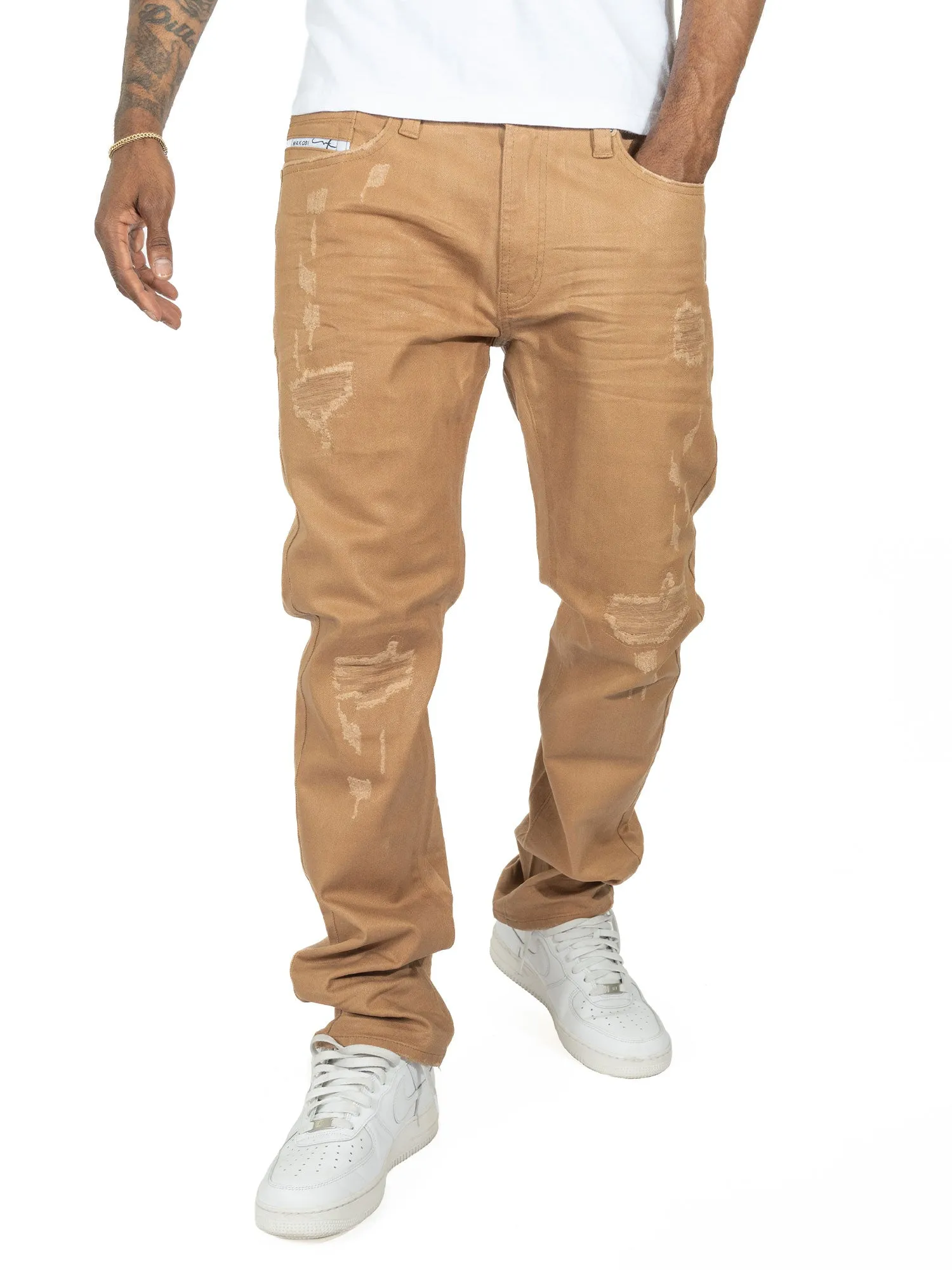 M1901 Makobi Segreto Waxed Jeans - Mocha