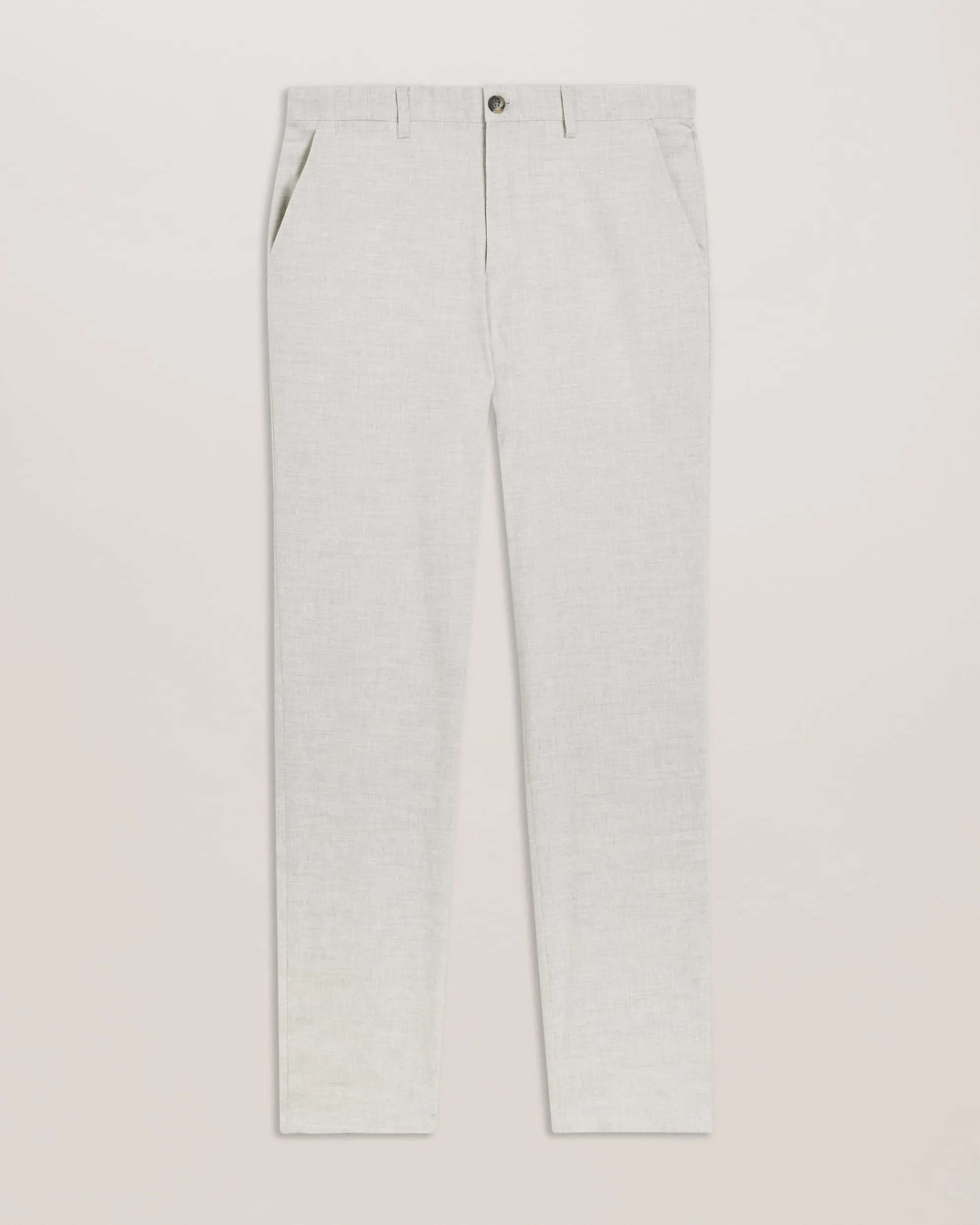 Majo Slim Fit Linen Blend Trousers Lt-Grey