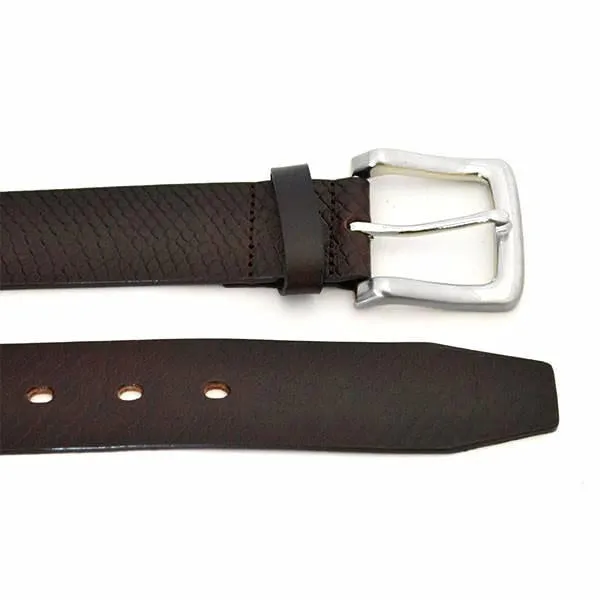 MANLY - Mens Brown Leather Belt