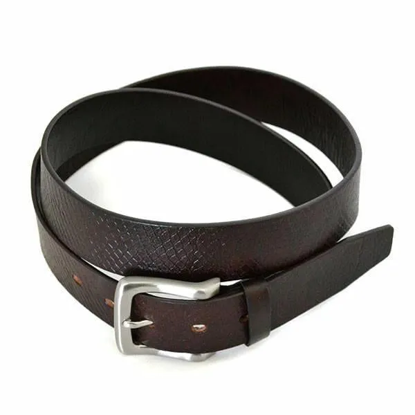 MANLY - Mens Brown Leather Belt