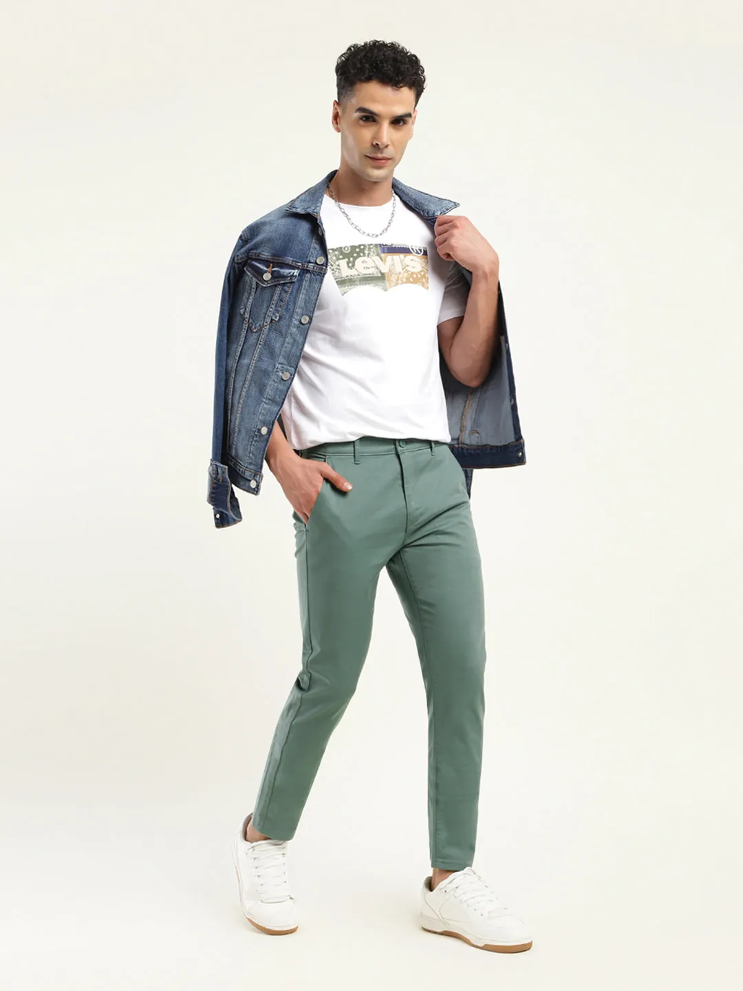 Men's 512 Slim Tapered Fit Light Green Chinos