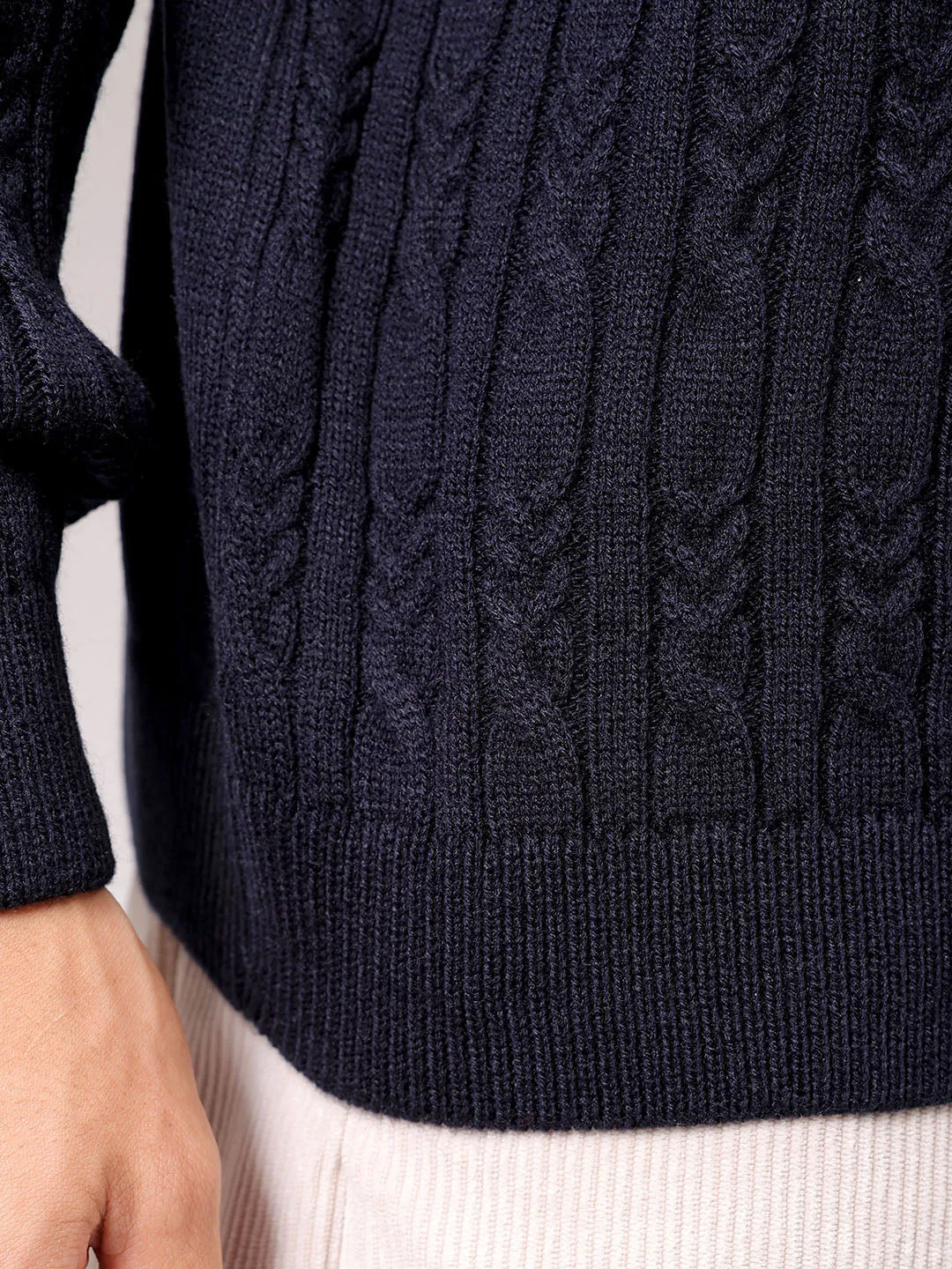 Men's Black Oversized Textured Sweater