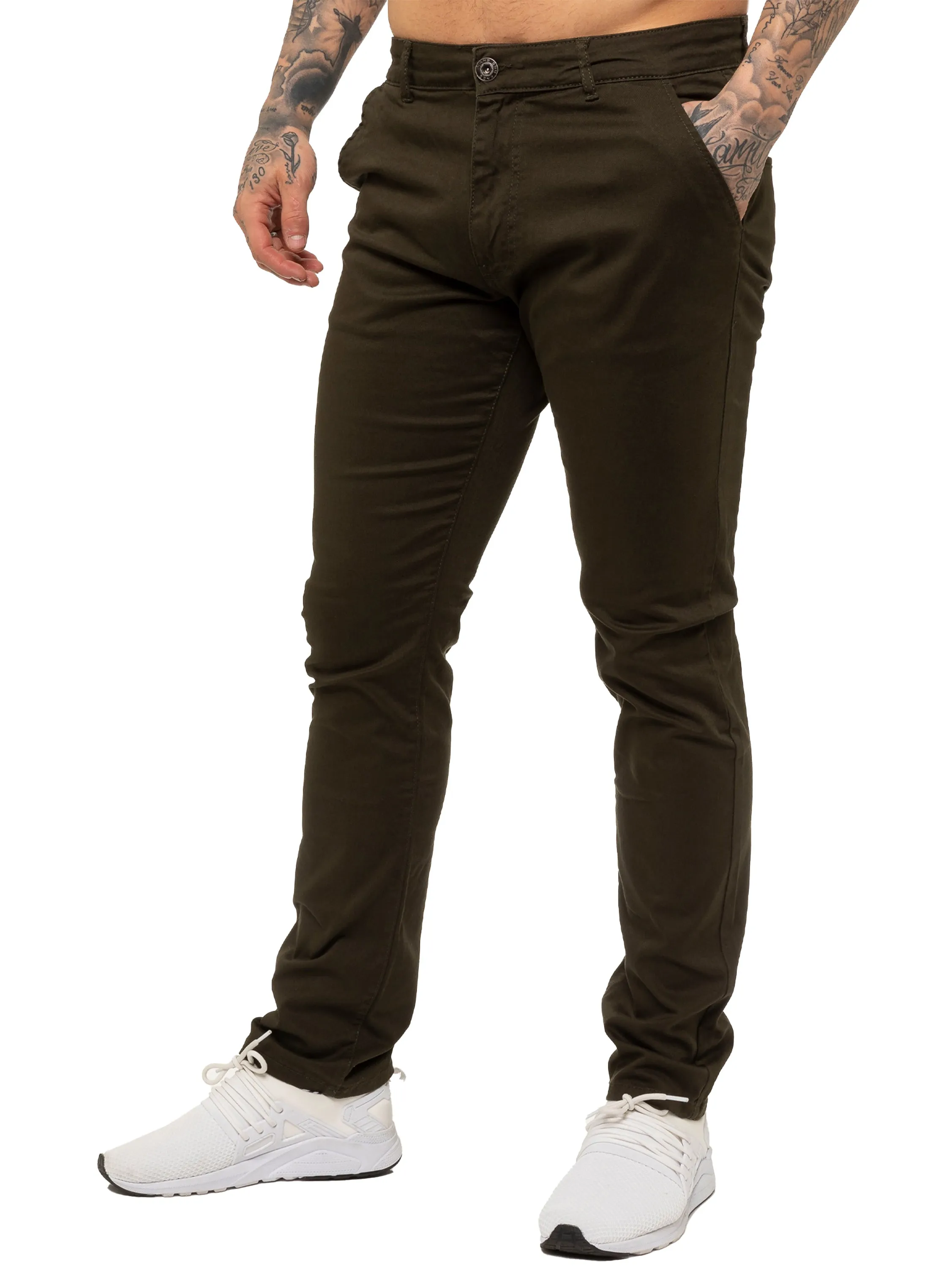 Mens Chinos Slim Fit Stretch Jeans | Enzo Designer Menswear