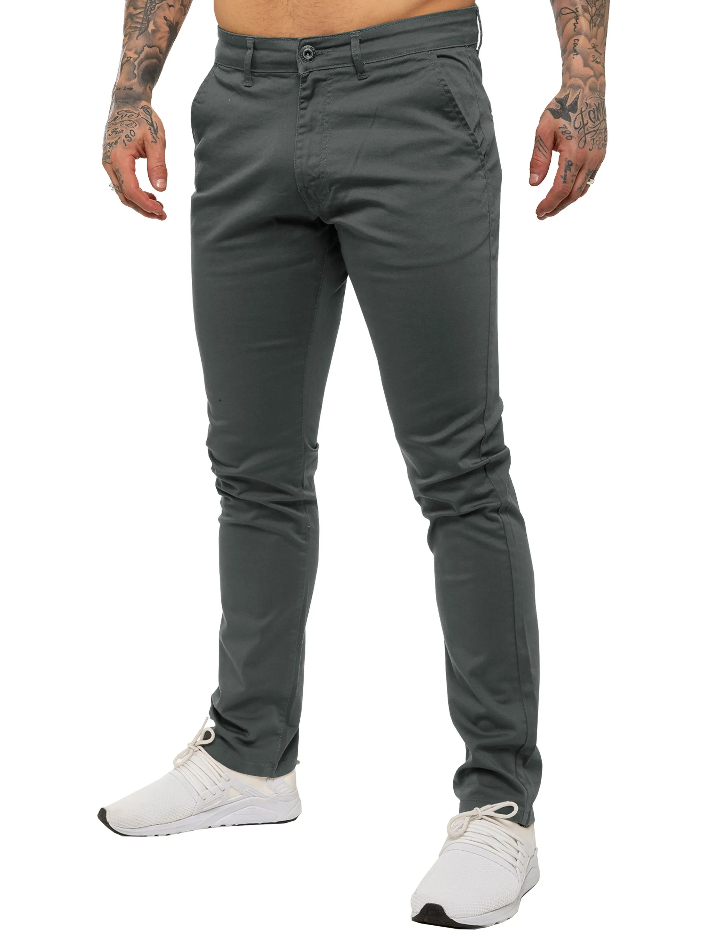 Mens Chinos Slim Fit Stretch Jeans | Enzo Designer Menswear