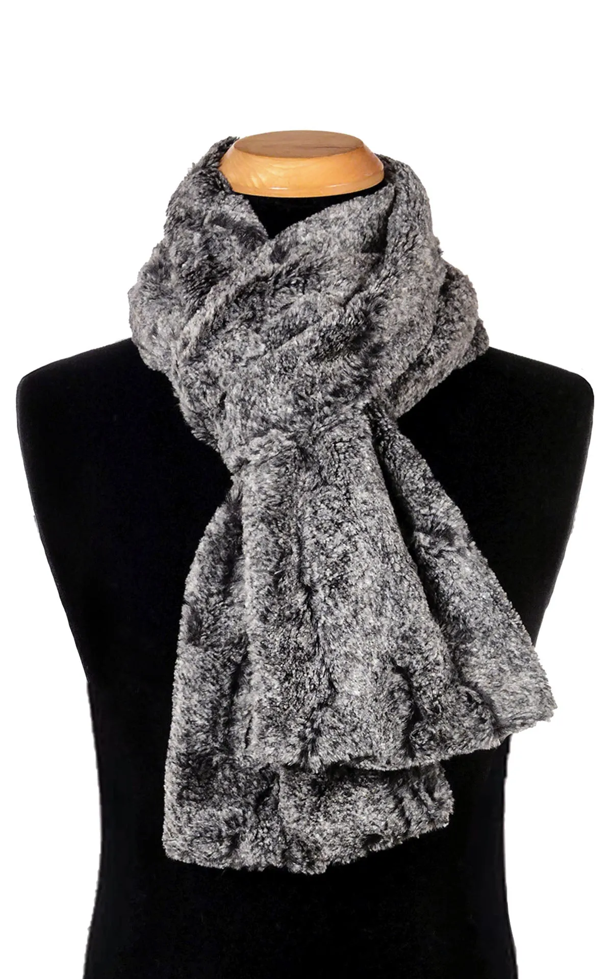 Men's Classic Scarf - Luxury Faux Fur in Nimbus