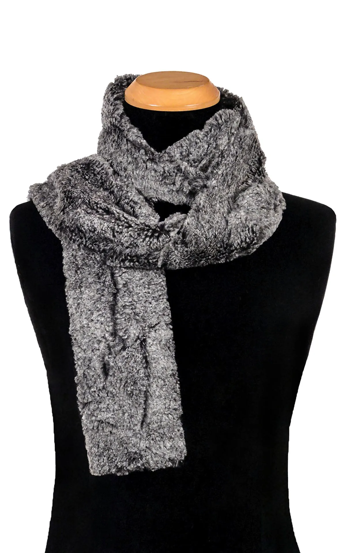 Men's Classic Scarf - Luxury Faux Fur in Nimbus