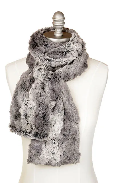 Men's Classic Scarf - Luxury Faux Fur in Seattle Sky