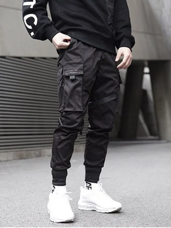 Men's Drawstring Tapered Cargo Pants