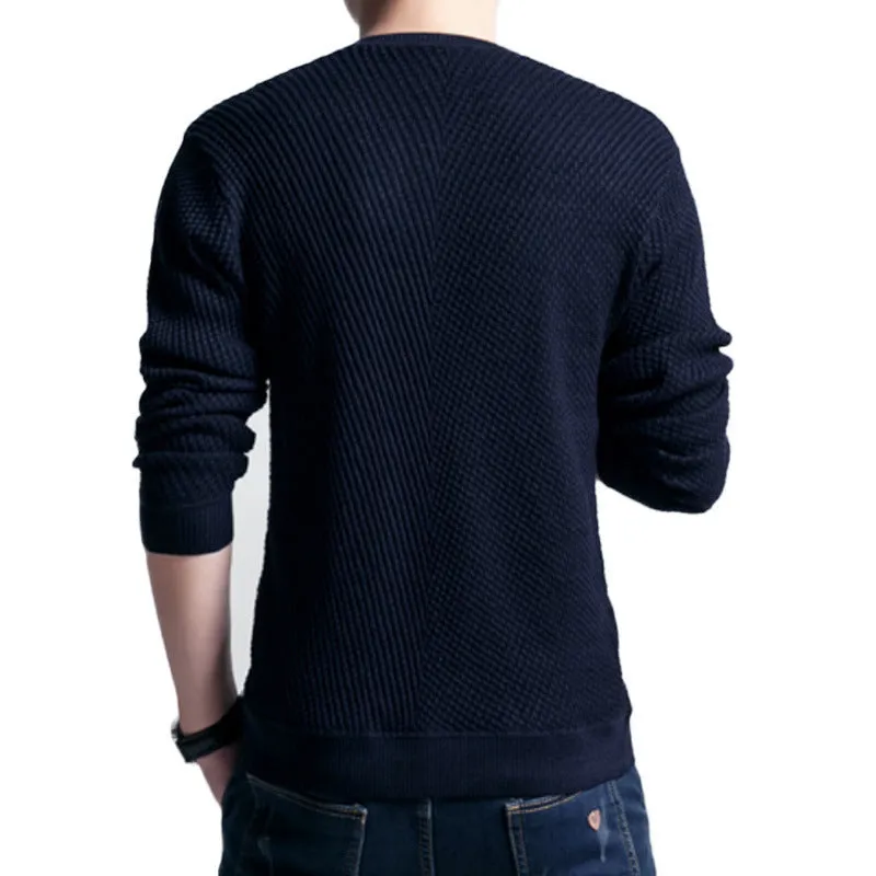 Men's Korean V neck striped sweater for winters