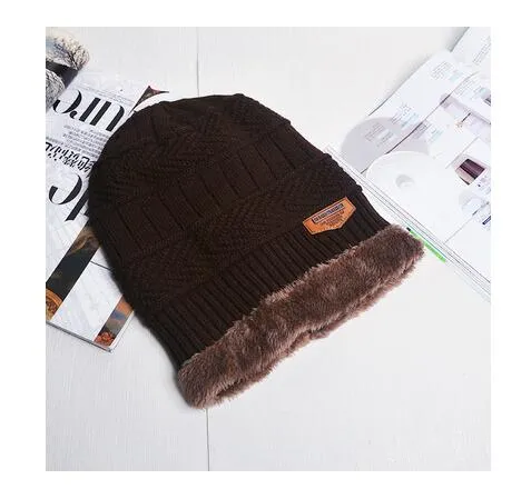 Men's Neck Warmer and Winter Knit Hat Set