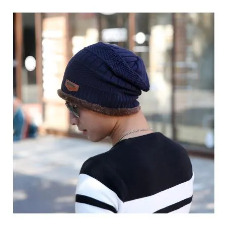 Men's Neck Warmer and Winter Knit Hat Set