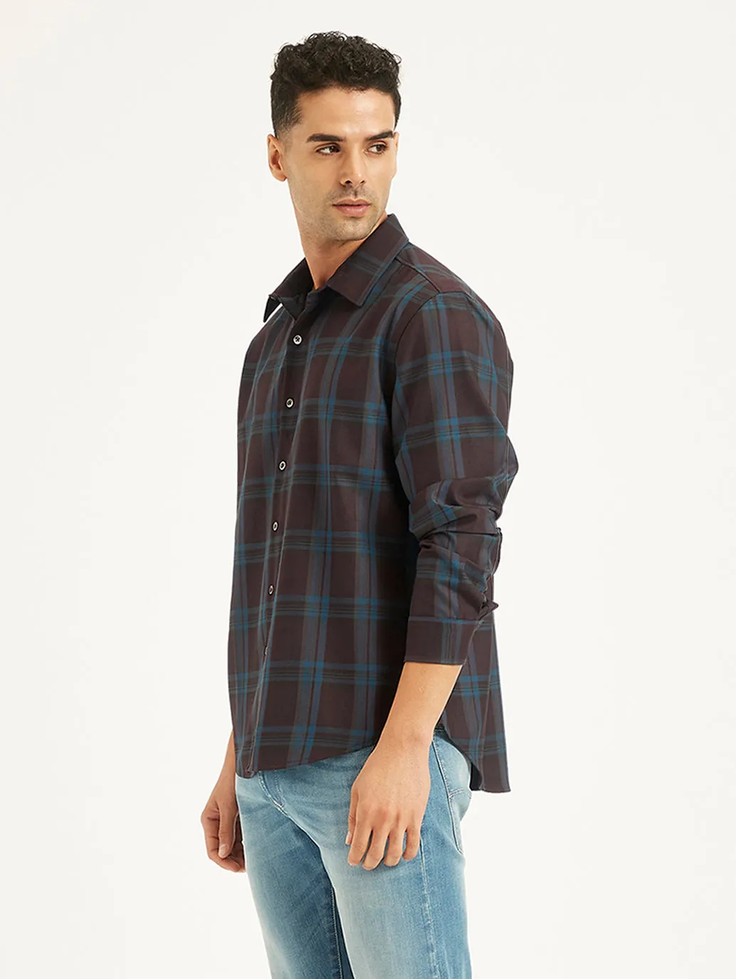 Men's Plaid Slim Fit Shirt