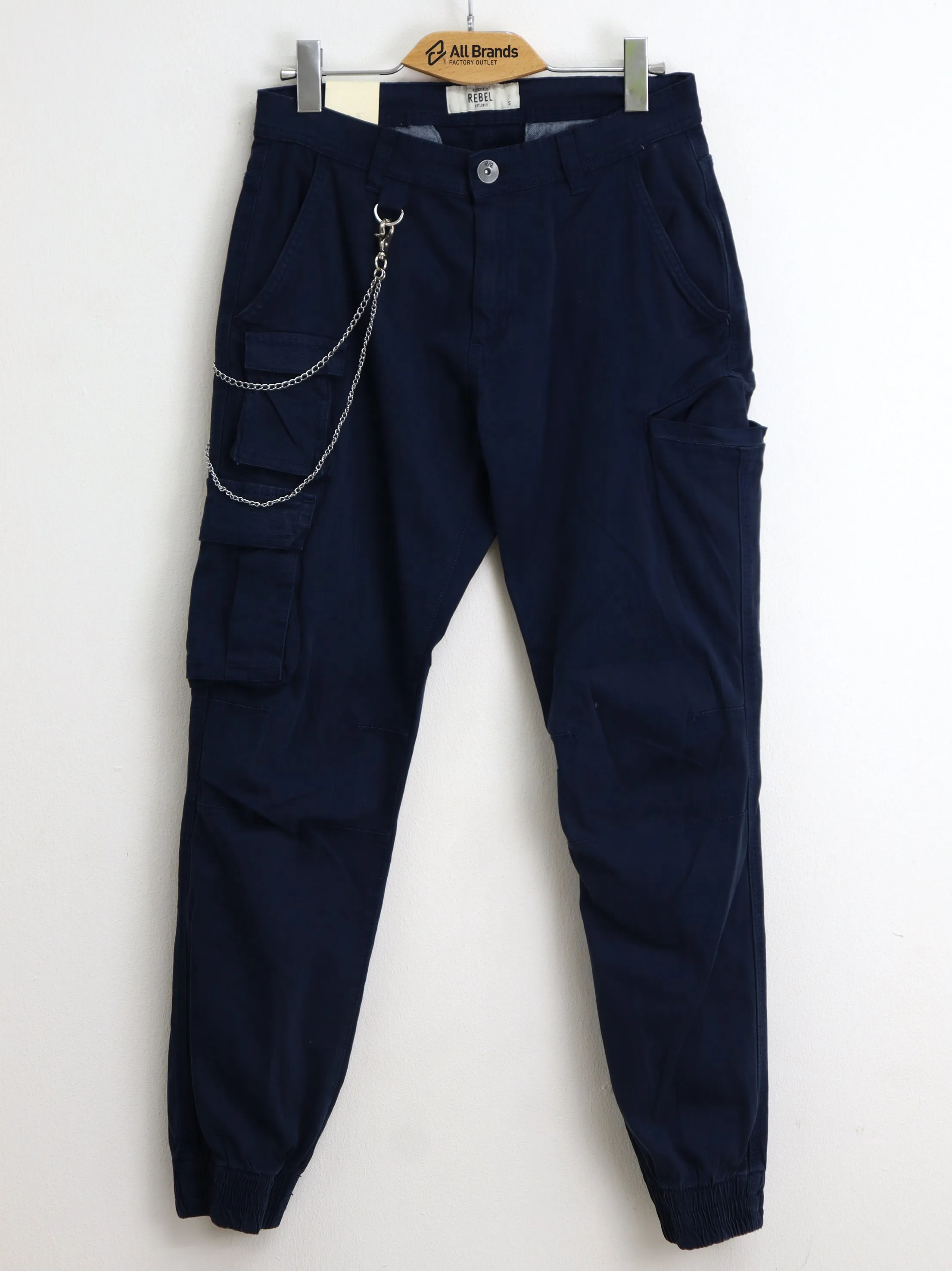 Men's Plain Cargo Pants,Navy