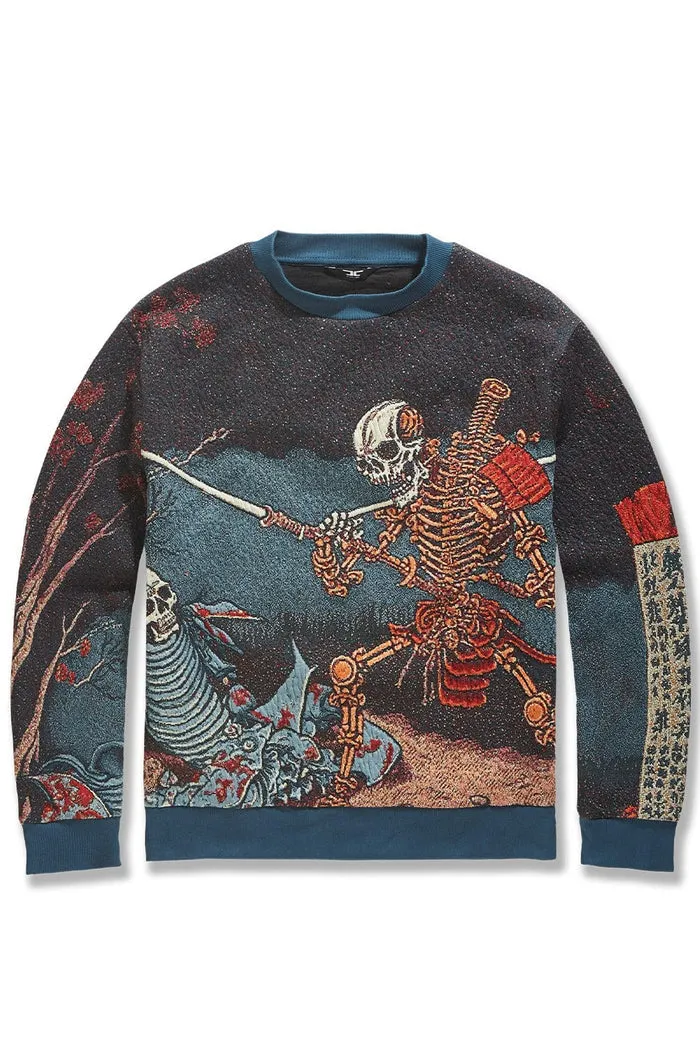 Men's Silk Road Crewneck Sweater, Skulletal