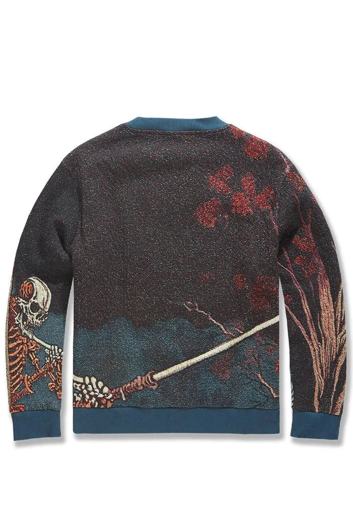 Men's Silk Road Crewneck Sweater, Skulletal