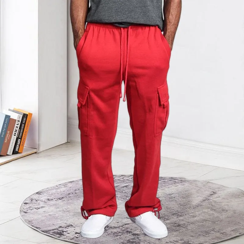 Men's Straight Cargo Pants Trousers