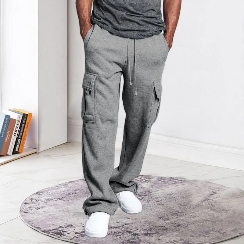 Men's Straight Cargo Pants Trousers