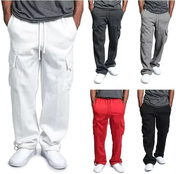 Men's Straight Cargo Pants Trousers