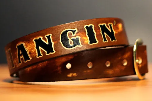 Personalized Name Leather Belts - Groomsmens Gifts