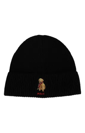 Polo Ralph Lauren Golden Retriever Embroidered Beanie - Classic Black