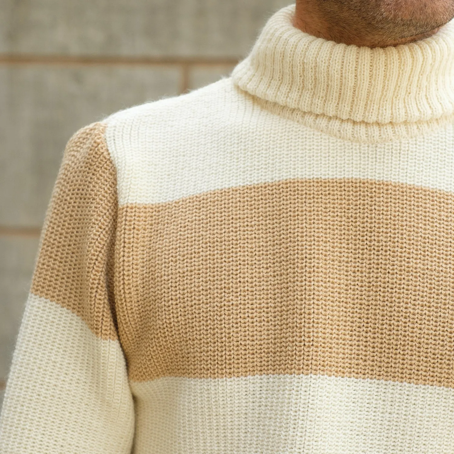 Signal Stripes Sweater in Seashell and Desert