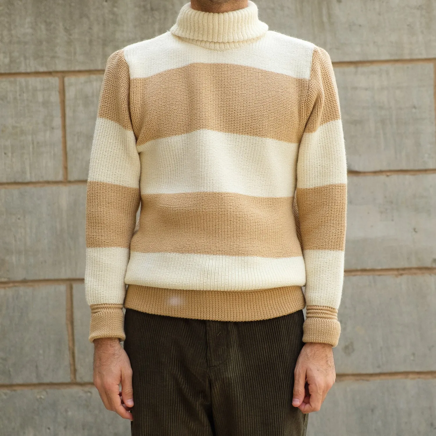 Signal Stripes Sweater in Seashell and Desert