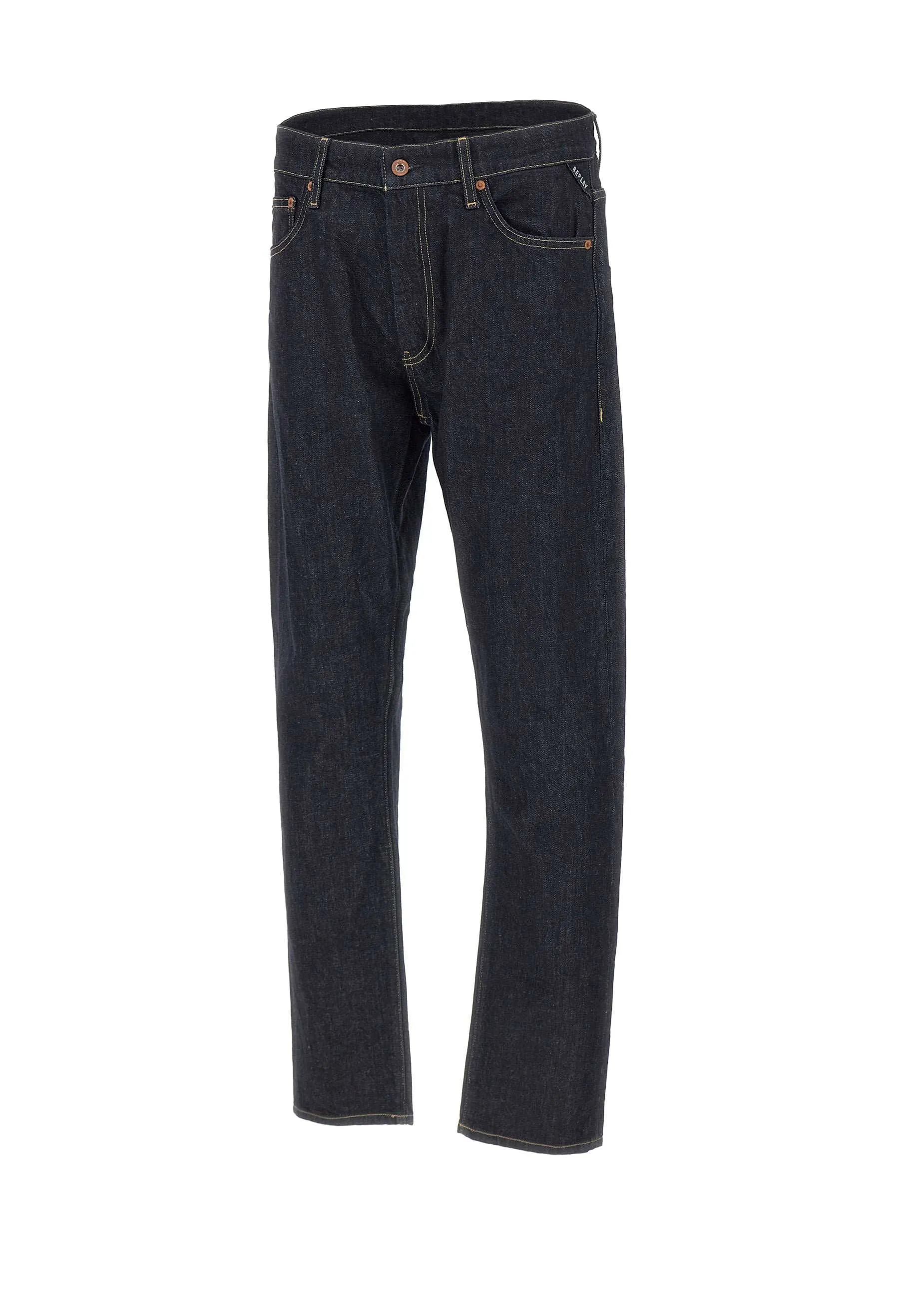 Slim Fit Dark Blue Five Pockets Jeans